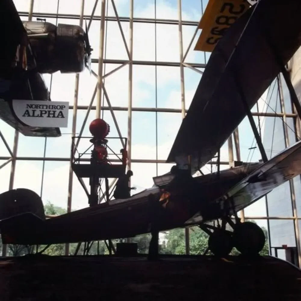 1980s 35mm Slide Aviation - Vintage biplane Pitcairn Mailwing